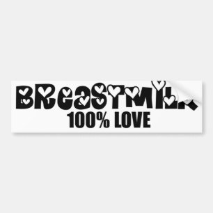 Breastmilk = 100% Love Family Bumper Sticker