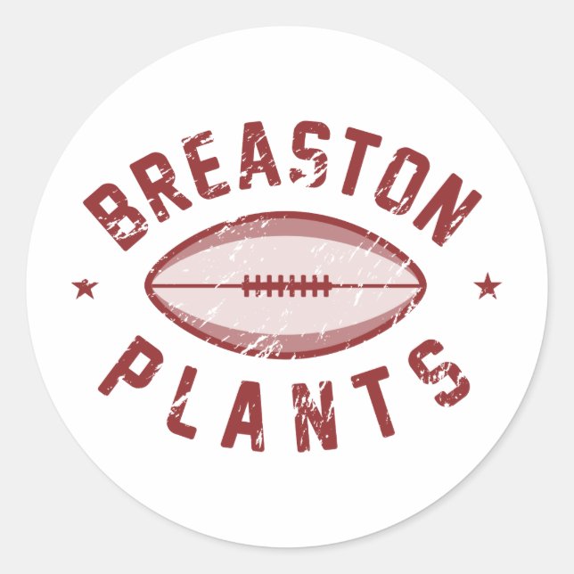 Breaston Plants Fantasy Football Classic Round Sticker (Front)