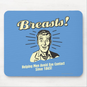 Breasts: Helping Avoid Eye Contact Mouse Mat