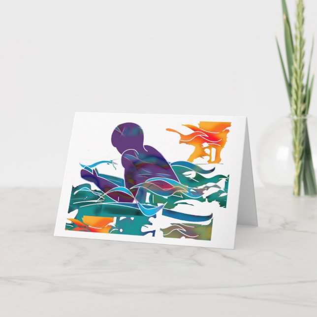 Breaststroke Cutout Card (Front)