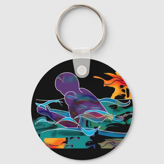 Breaststroke Cutout Key Ring (Front)