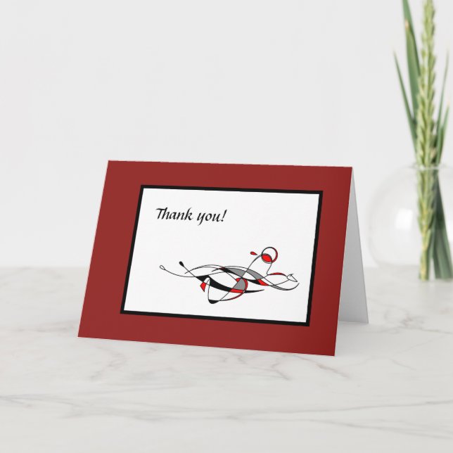 Breaststroke Swimmer Thank You Card (Front)