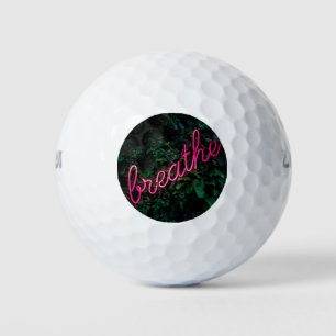 Breath Curved Word Art Street 3D Art Vintage Signa Golf Balls