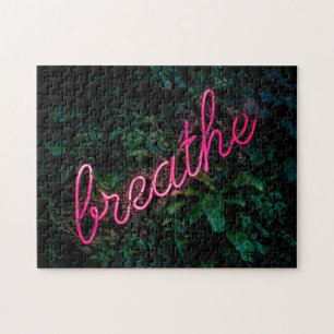 Breath Curved Word Art Street 3D Art Vintage Signa Jigsaw Puzzle