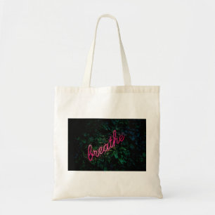 Breath Curved Word Art Street 3D Art Vintage Tote Bag