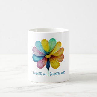 Breath in, breath out watercolor flower T-Shirts  Coffee Mug