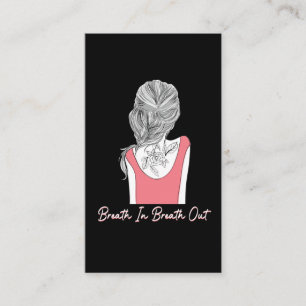 Breath Mental Health Awareness Flower Tattoo Girl Business Card