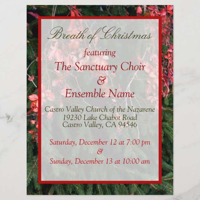 Breath Of Christmas Flyer (Front)