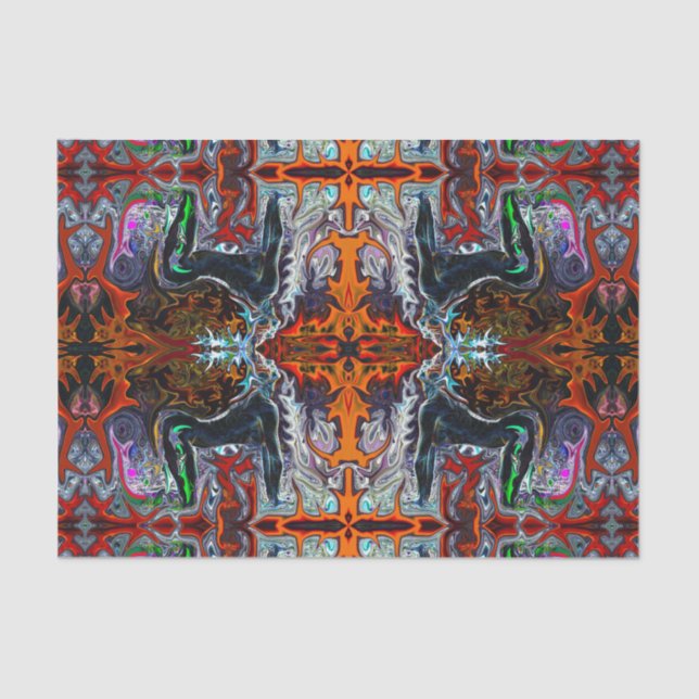 Breath of Fire Yoga Pattern in Red by Deprise Tissue Paper (Front)