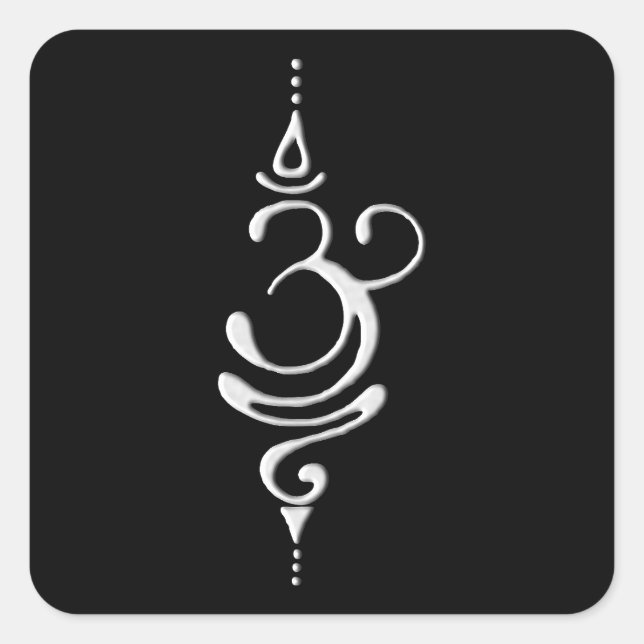 Breathe 3 square sticker (Front)