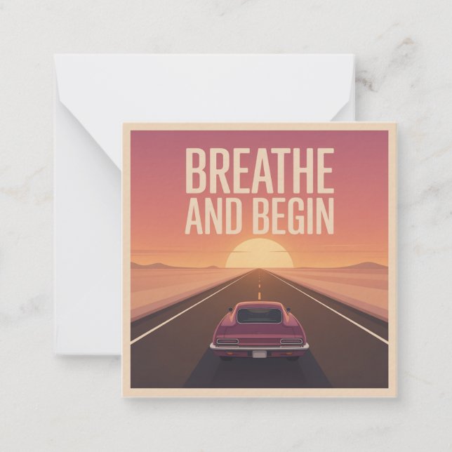 Breathe And Begin Card (Front)