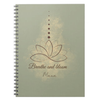 Breathe and Bloom Mama Lotus Design Notebook