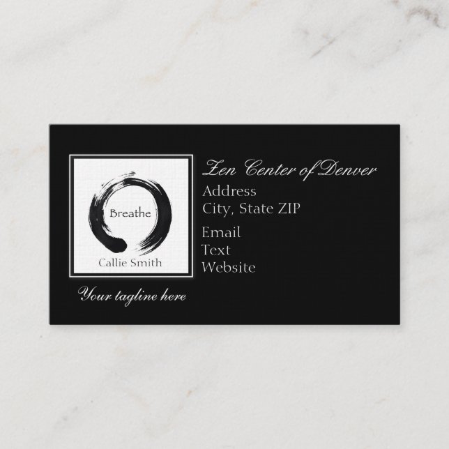 Breathe and Enso Circle Appointment Card (Front)