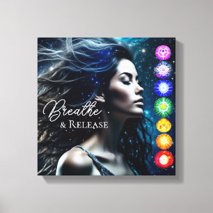 Breathe and Release Beautiful Ethereal Woman Canvas Print