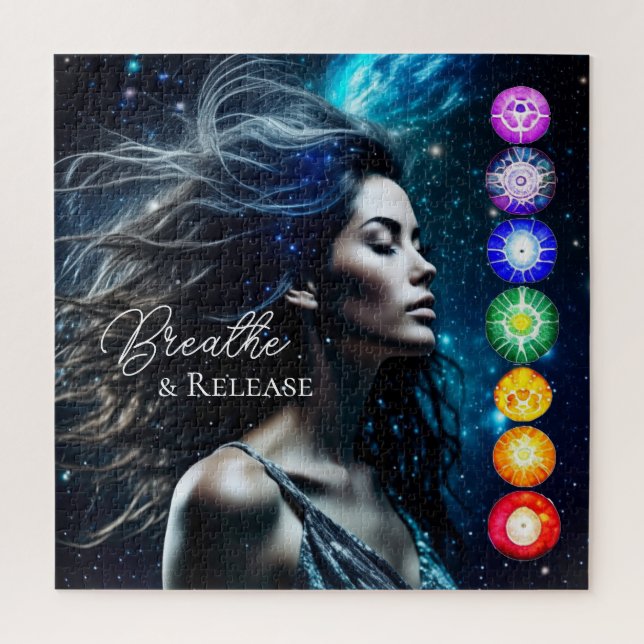 Breathe and Release | Beautiful Ethereal Woman Jigsaw Puzzle (Vertical)