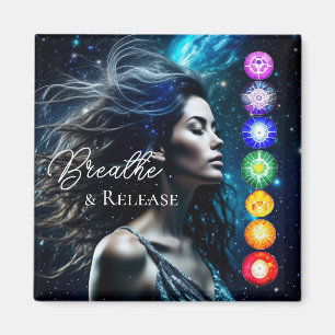Breathe and Release Beautiful Ethereal Woman Magnet