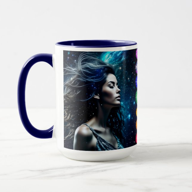Breathe and Release | Beautiful Ethereal Woman Mug (Left)