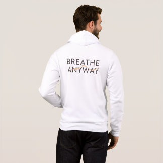 Breathe Anyway – Stress Awareness Minimal Yellow Hoodie