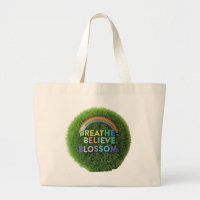 Breathe, Believe, Blossom Jumbo Tote Bag
