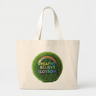 Breathe, Believe, Blossom Jumbo Tote Bag