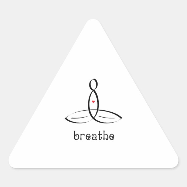 Breathe - Black Fancy style Triangle Sticker (Front)