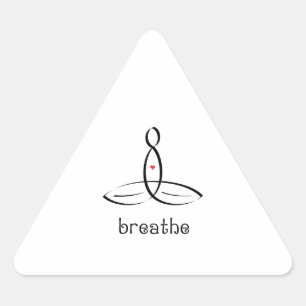 Breathe - Black Fancy style Triangle Sticker