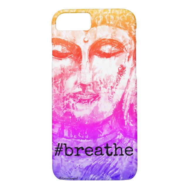 Breathe Buddha Art iPhone Case (Back)