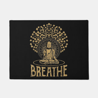 Breathe Buddha Idea Yoga and Meditation Doormat