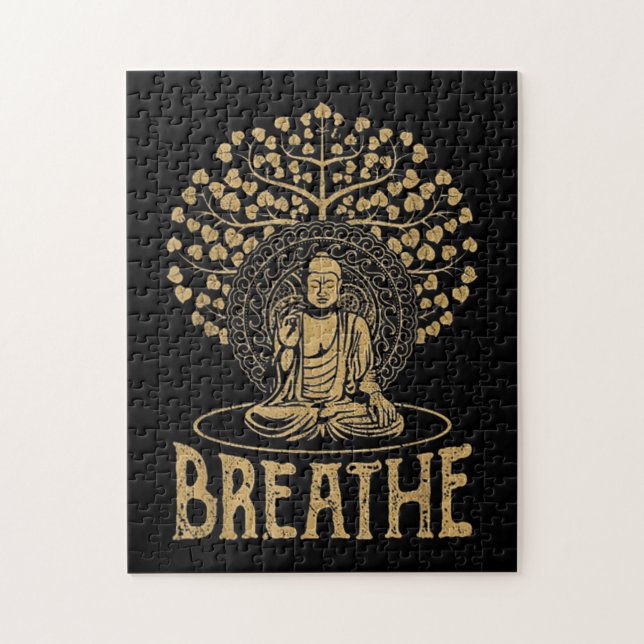 Breathe Buddha Idea Yoga and Meditation Jigsaw Puzzle (Vertical)