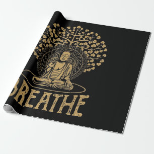 Breathe Buddha Idea Yoga and Meditation Wrapping Paper