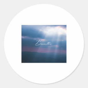Breathe classic round sticker