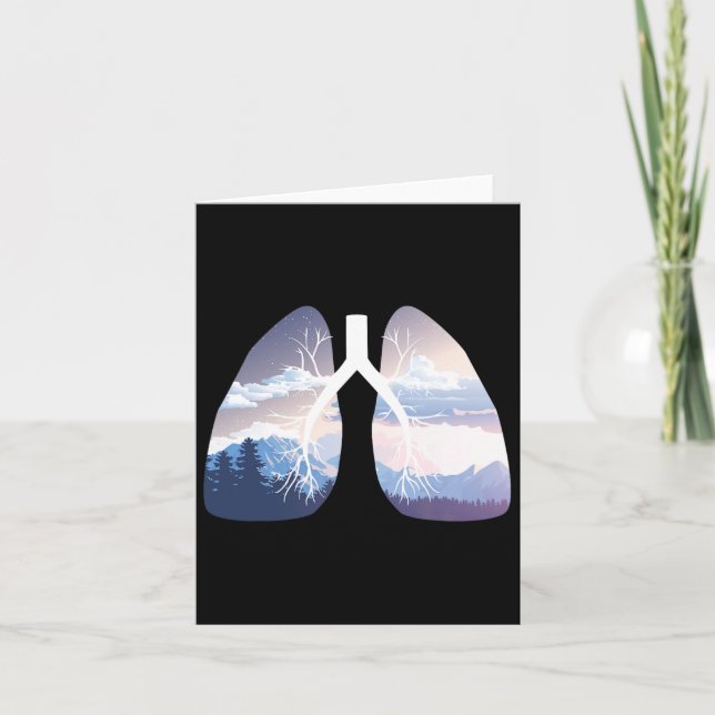 Breathe Clean Air Lungs Go Outside T Shirt Earth D Card (Front)