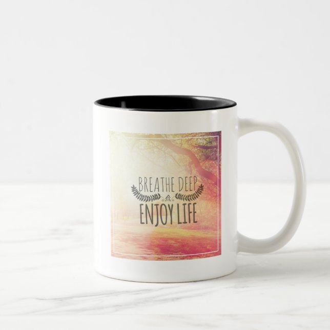 Breathe Deep Two-Tone Coffee Mug (Right)