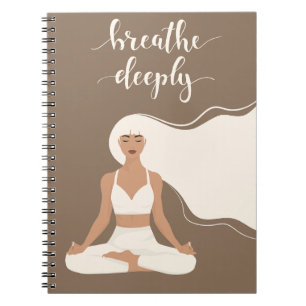 Breathe Deeply Yoga Meditation Notebook