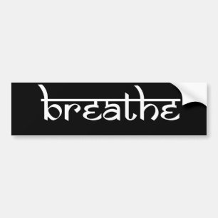 Breathe Design on Sanskrit Style Bumper Sticker