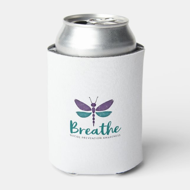 Breathe Dragonfly Suicide Prevention mental health Can Cooler (Can Front)