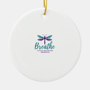 Breathe Dragonfly Suicide Prevention mental health Ceramic Tree Decoration