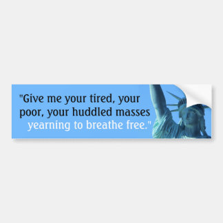 Breathe Free - Immigration Refugee Bumper Sticker
