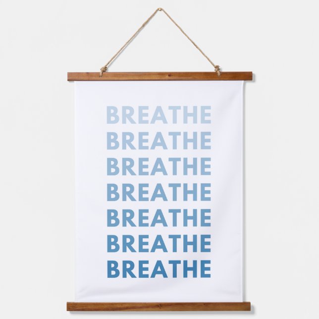 Breathe Gradient Flow Wood Topped Wall Tapestry (Front)