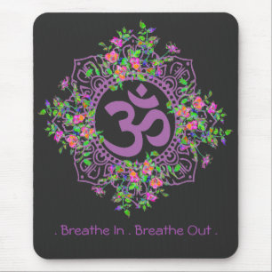 Breathe in - Breathe out, zen, spiritual Mouse Mat