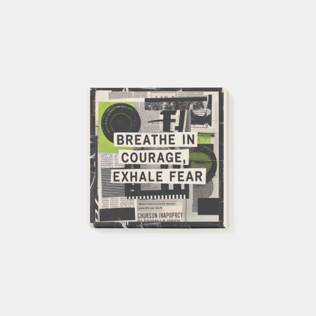 Breathe In Courage, Exhale Fear Post-it Notes (Front)