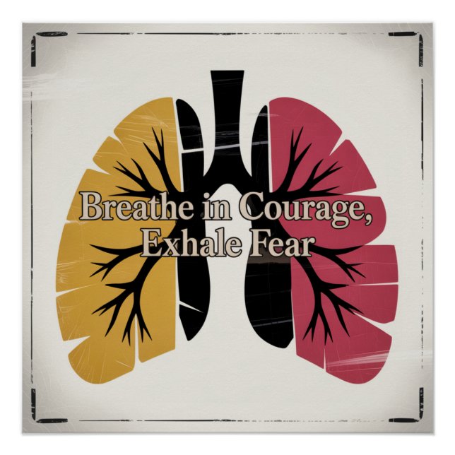 Breathe In Courage, Exhale Fear Poster (Front)