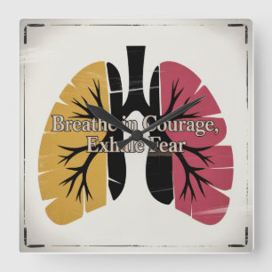 Breathe In Courage, Exhale Fear Square Wall Clock