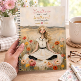 Breathe In Peace Every Single Day Always Notebook