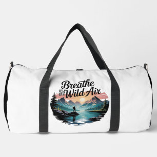 Breathe in the Wild Air" - Mountain Lake Adventure Duffle Bag