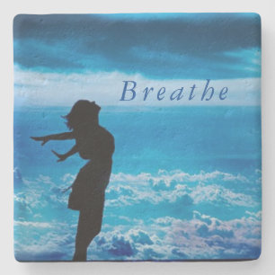 Breathe Just Starting or Starting Over Stone Coaster