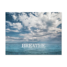 Breathe on Turquoise Ocean with Clouds