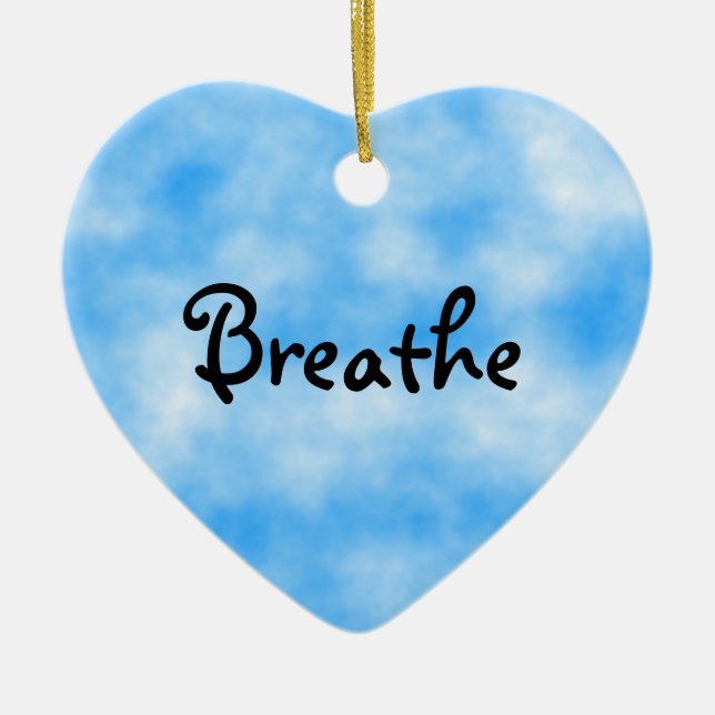 Breathe-ornament Ceramic Tree Decoration (Front)