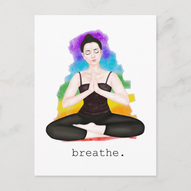 breathe. rainbow postcard (Front)