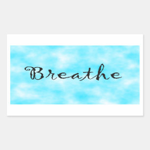 Breathe-rectangle sticker